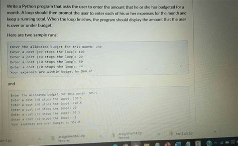 Solved In PYTHON Write a program that asks the user to - Chegg