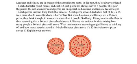 Solved Lauriann and Kinsey are in charge of the annual pizza - Chegg