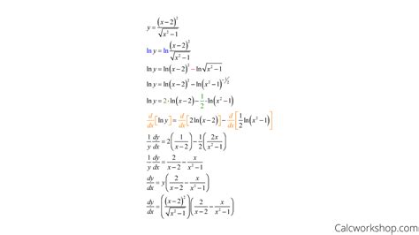 Solved Logarithmic Differentiation