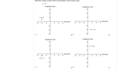 Solved Match The Complex Number With Its Representation I Chegg Com