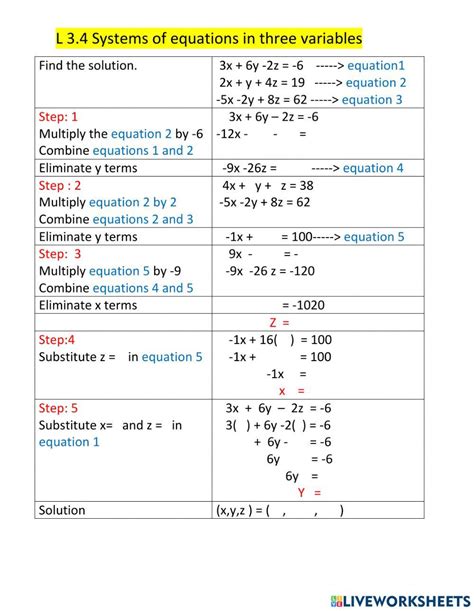 Solved Math 3 Unit 3 Worksheet 3 Name_ Writing Equations of