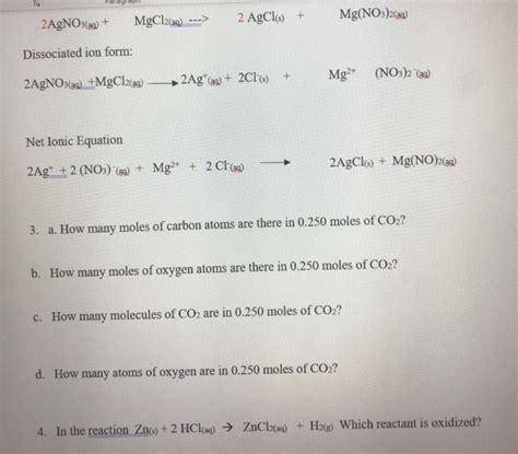 Solved MgCl2(aq) ---> 2AgNO3(20) + Mg(NO3)2(a) 2 AgCl) - Chegg