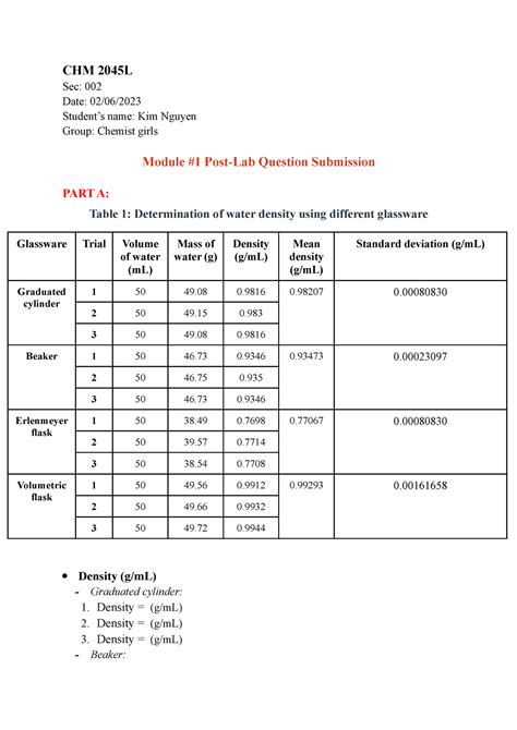 Solved Module 1 Post Lab Questions: What precautions …