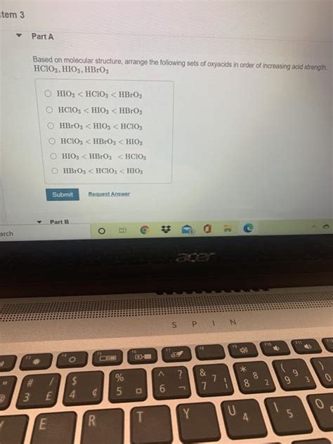 Solved Part A Based on molecular structure, arrange the - Chegg