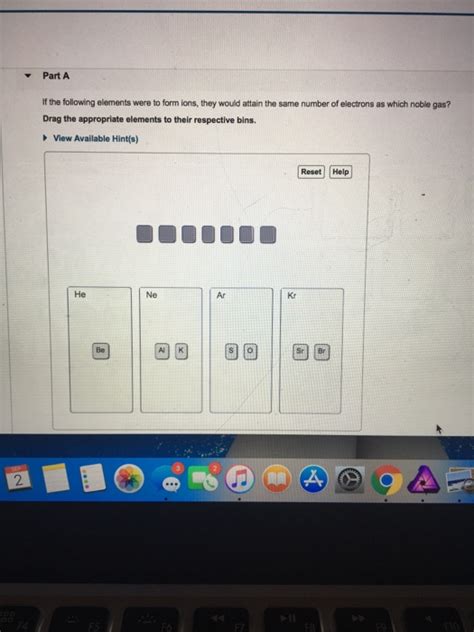 Solved Part A Which element forms an ion with the same