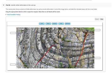 Solved Part B Identify brittle deformation in the outcrop - Chegg