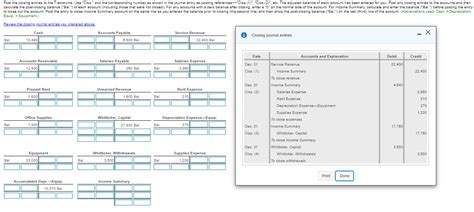 Solved Post the closing entries to the T-accounts. Use Chegg.com