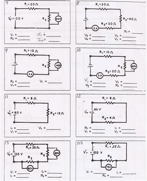 Solved SERIES CIRCUIT PROBLEMS Use Ohms Law and the rules
