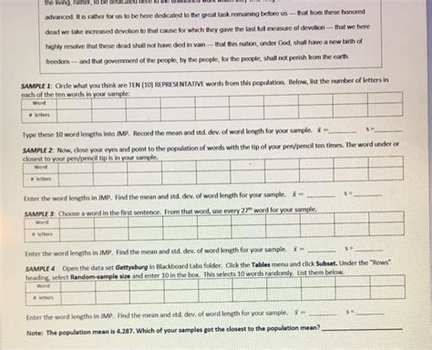 Solved Sampling Words from the Gettysburg Address Here is a