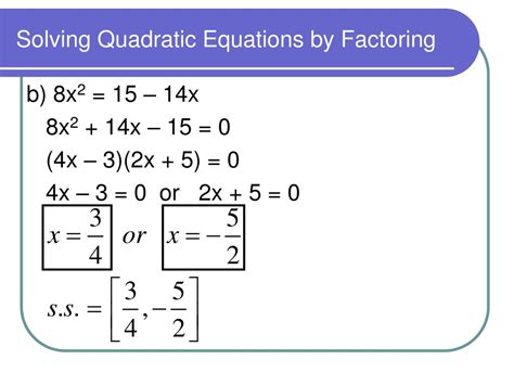 Solved Solving Quadratic Equations By Factoring Solve The...