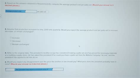 Solved The Mahela Company specializes in producing sets of - Chegg