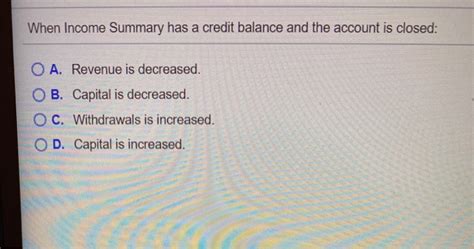 Solved To close the Fees Earned account: O A. debit Capital ... - Chegg