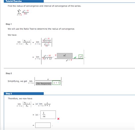 Solved Tutorial Exercise Find The Radius Of Convergence Chegg Com