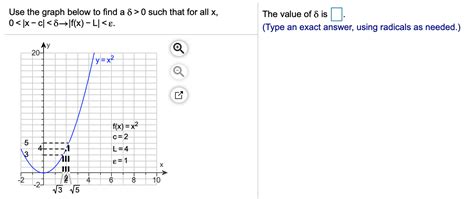 Solved Use The Graph Below To Find A 8 0 Such That For A Chegg Com