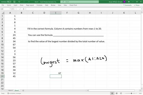 Solved Use the spreadsheet below to calculate the value to