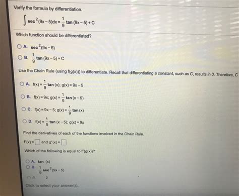Solved Verify the formula by differentiation. sec