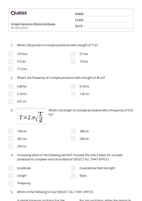 Solved Worksheet Exp 11 Simple Harmonic Motion Ob To I...