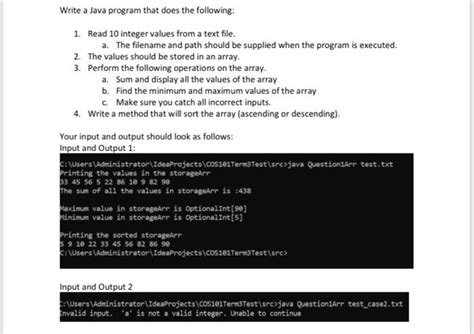 Solved Write A Java Program That Reads The Following Ask Courses Archive