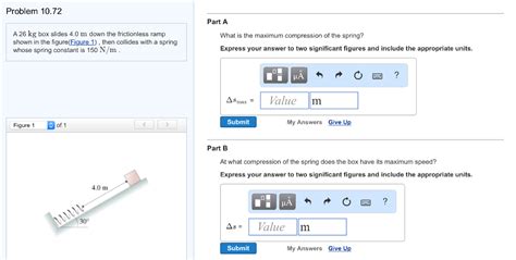 Solved a) What is the maximum compression of the spring? b ... - Chegg