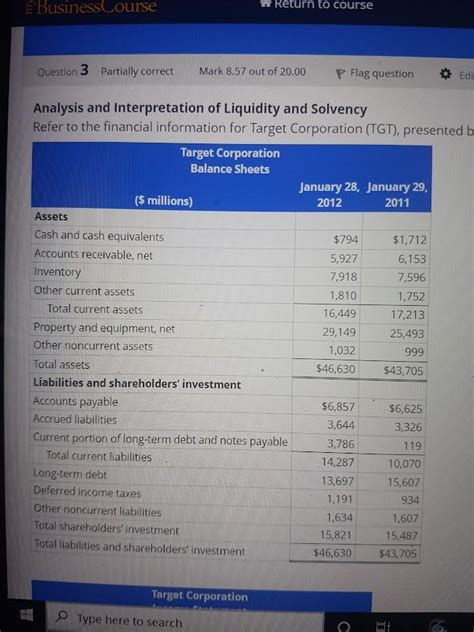 Solved a. P537. Analysis and Interpretation of Liquidity