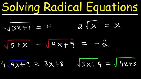 Solver Radical Equations