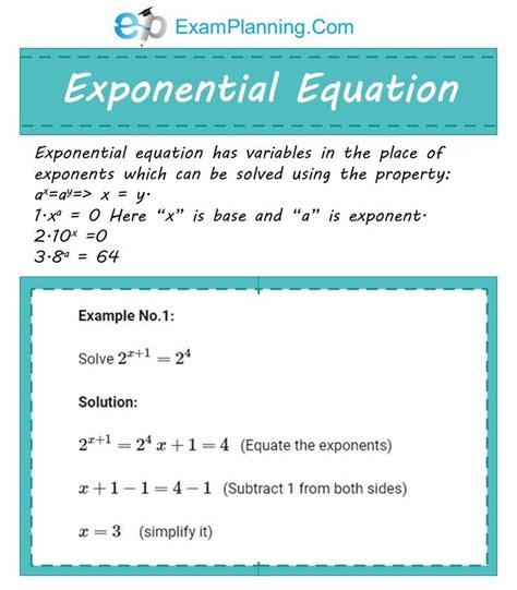 Solving Exponential Equations And Inequalities Answers