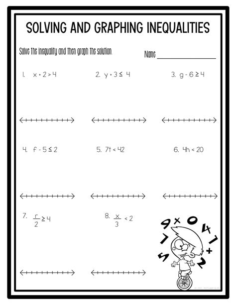 Solving Inequalities Worksheet Pdf
