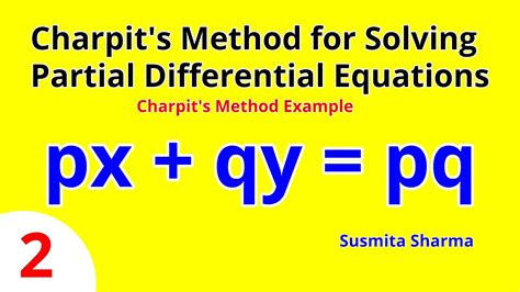 Solving PDEs using Charpit