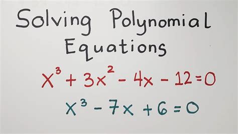 Solving Polynomial Equations YouTube