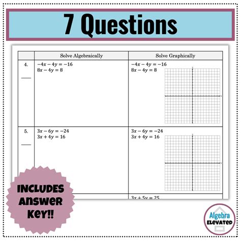 Solving Systems of Equations with Elimination and Graphically Level 3