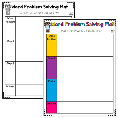 Solving TwoStep Word Problems Mat Top Teacher