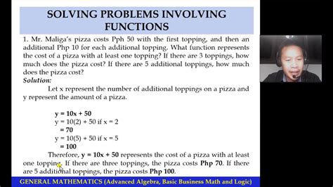 Solving Word Problems Involving Function/Function Notation