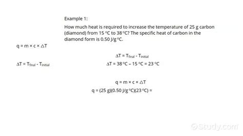 Solving a Basic Calorimetry Problem Chemistry Study com