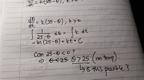 Solving differential equation regarding temperature change (Newton