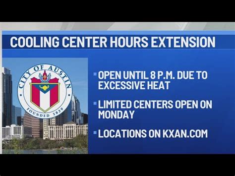 Some Austin cooling centers to stay open for extended hours