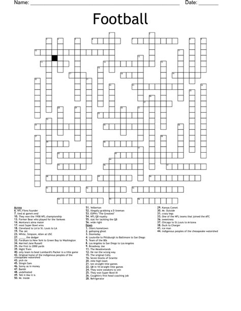 Some Defensive Football Players Crossword