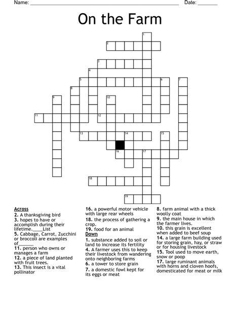 Some farms - Crossword Clue, Answer and Explanation