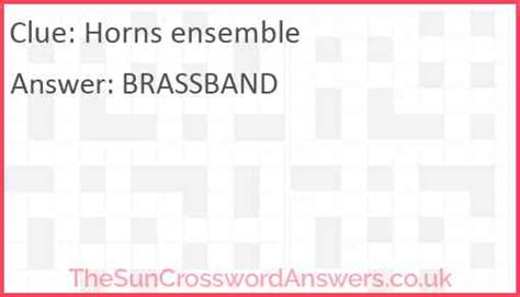 Some horns - 3 answers Crossword Clues