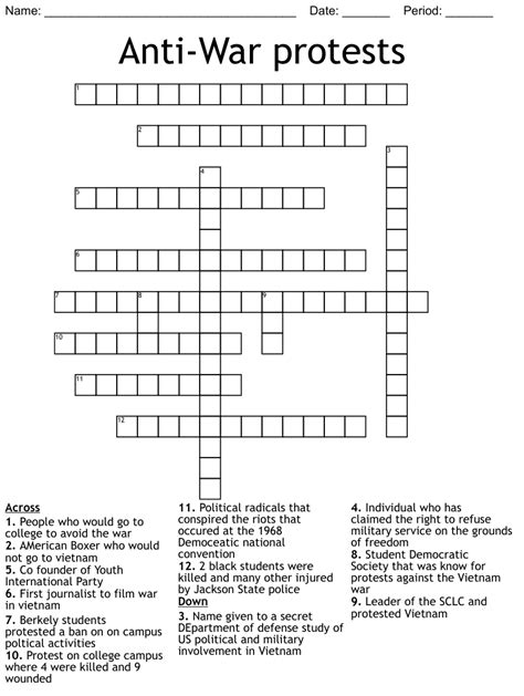 Some peaceful protests crossword. Crossword puzzles have long been a popular pastime for people of all ages. Not only are they entertaining, but they also offer numerous benefits for mental health. Engaging in cros... 