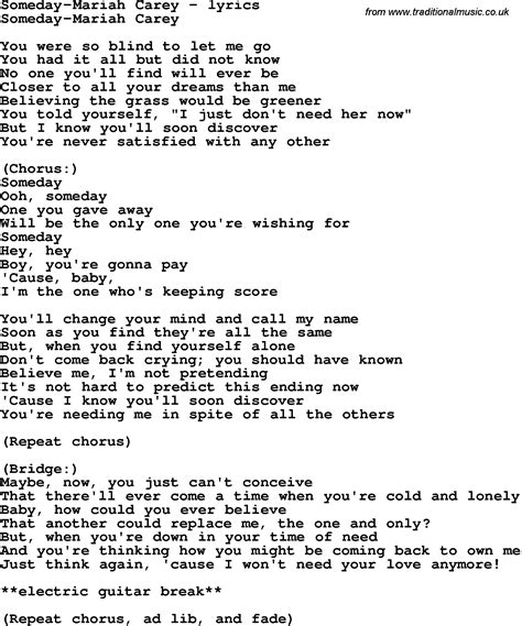 Someday lyrics. Things To Know About Someday lyrics. 