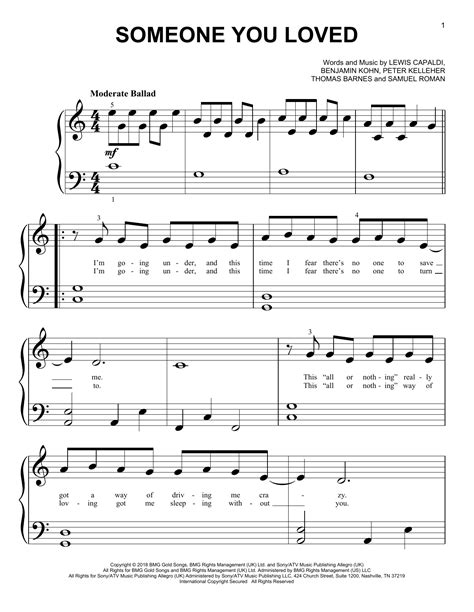 Someone you loved piano. Find free piano scores of Someone You Loved, a popular song by Lewis Capaldi, in different difficulty levels and instruments. Download or print PDF files of solo, … 