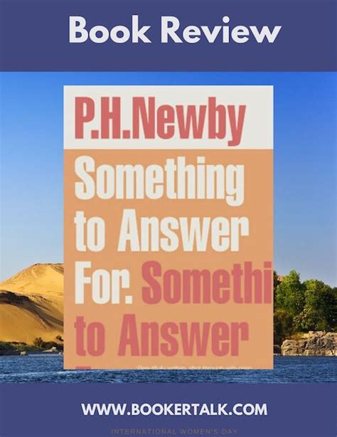 Something to Answer For By P.H. Newby: Confusing First …