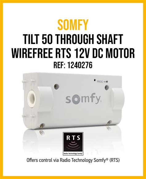 Somfy Wirefree (RTS) Tilt Motor #1000678 or 1002822 - Automated Shade …