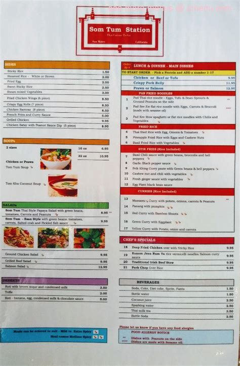 Somtum Station Delivery Menu 851 North San Mateo …