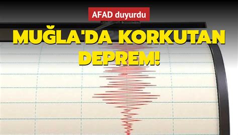 Son Dakika... AFAD duyurdu: Muğla''da 3.7 büyüklüğünde deprem