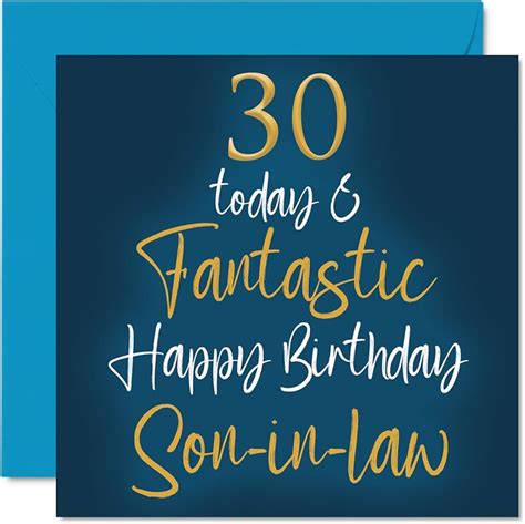 Son in Law 30th Birthday Card - Etsy