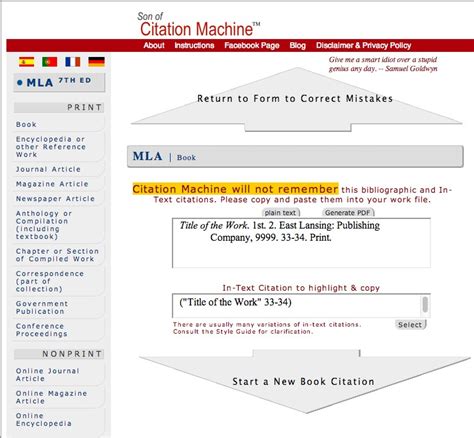 Son of a citation machine. MLA Citation Generator >. Cite a Film. Citation Machine® helps students and professionals properly credit the information that they use. Cite sources in APA, MLA, Chicago, Turabian, and Harvard for free. 