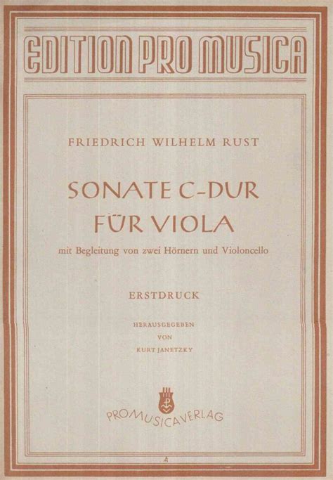 Sonate, c dur, für viola mit begleitung von zwei hörnern und violoncello. - Educazione degli adulti contro la povertà.