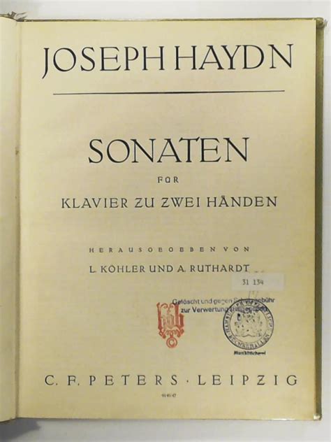 Sonaten und sonatensätze, für klavier zu zwei händen. - Which workshop manual for seat ibiza 2001.