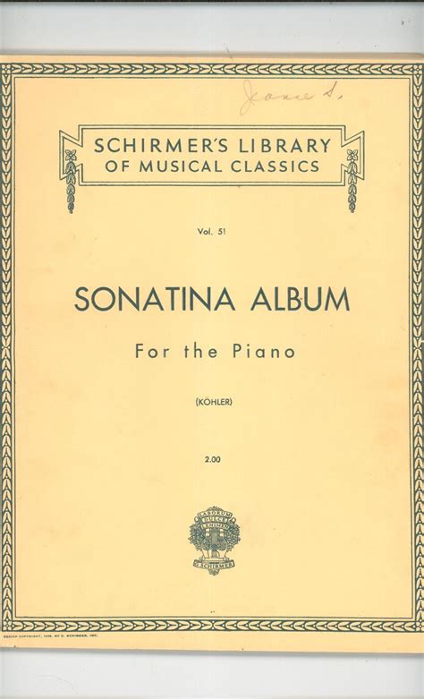 Sonatina album for piano centennial edition schirmer s library of. - Yamaha wave runner xl760 xl1200 manuale di servizio 1997.